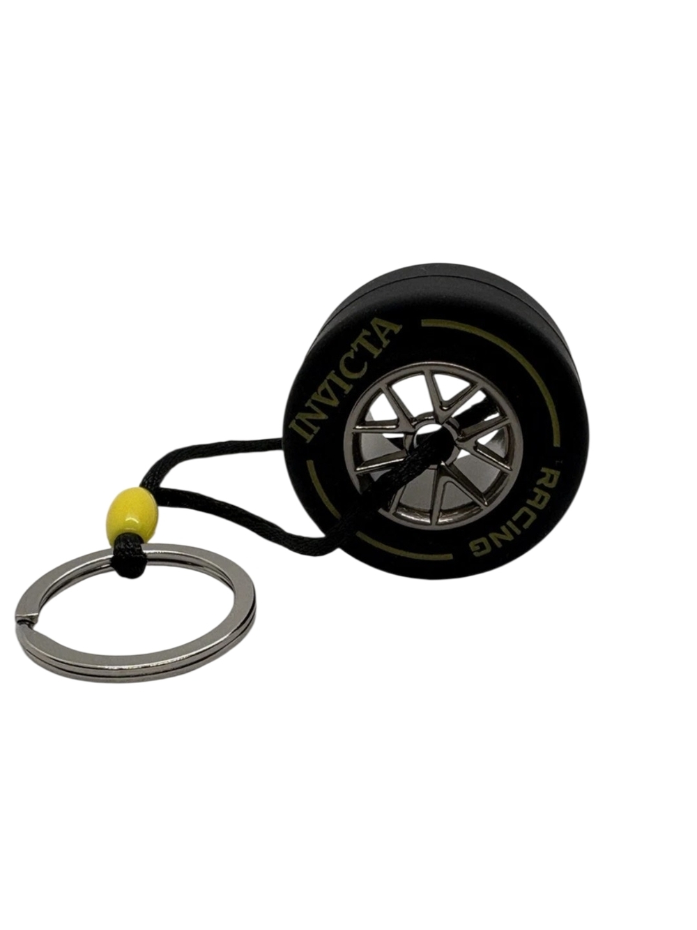 Invicta Black and Yellow Tire Keychain